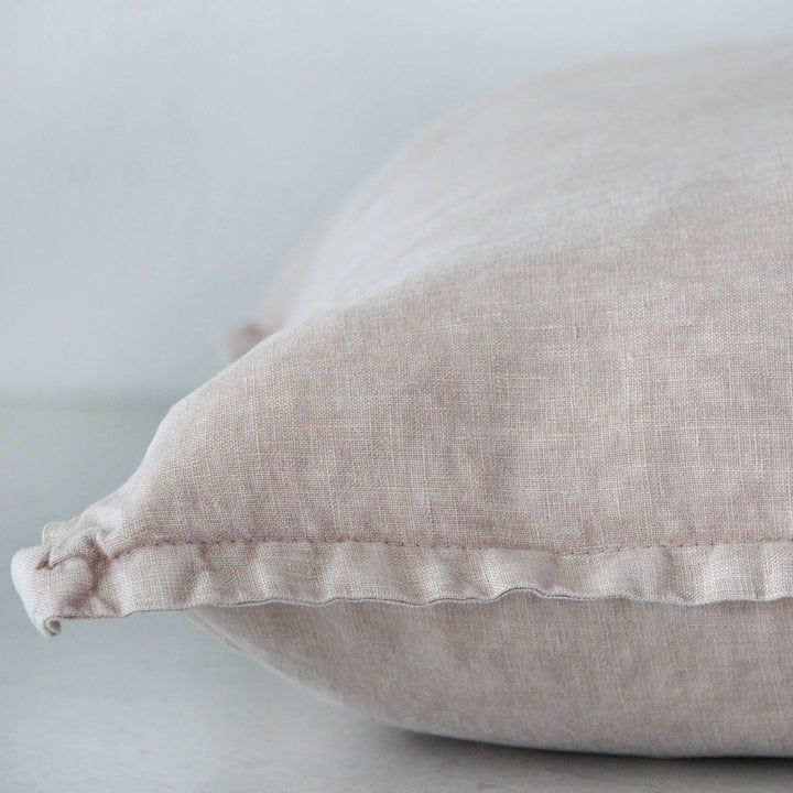 FRENCH LINEN CUSHION BUNDLE X2  | 50X50  |  NUDE PARCHMENT