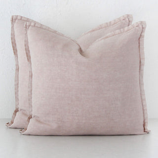 FRENCH LINEN CUSHION BUNDLE X2  | 60X60  |  NUDE PARCHMENT