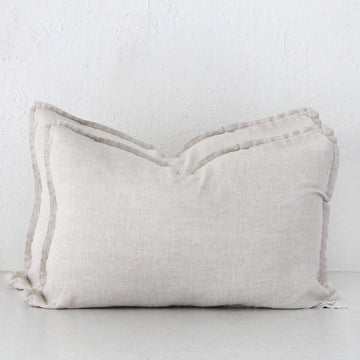 FRENCH LINEN CUSHION BUNDLE X2  | 40X60  |  NATURAL FLAX