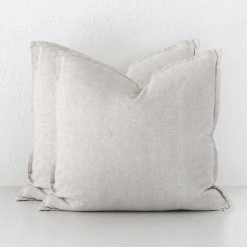 FRENCH LINEN CUSHION BUNDLE X2  | 50X50  |  NATURAL FLAX