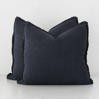 FRENCH LINEN CUSHION BUNDLE X2 | 50X50 | NAVY HALE