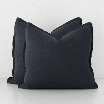 FRENCH LINEN CUSHION BUNDLE X2 | 50X50 | NAVY HALE