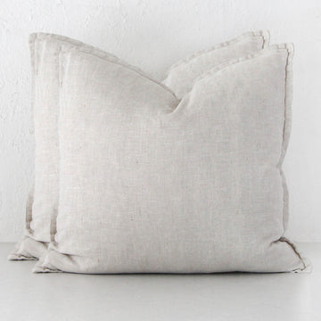 FRENCH LINEN CUSHION BUNDLE X2  | 60X60  |  NATURAL FLAX
