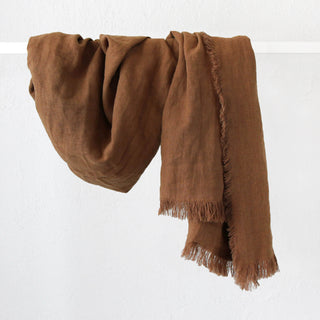 LBD EXCLUSIVE | FRENCH LINEN THROW | 180X140CM | CINNAMON LATTE