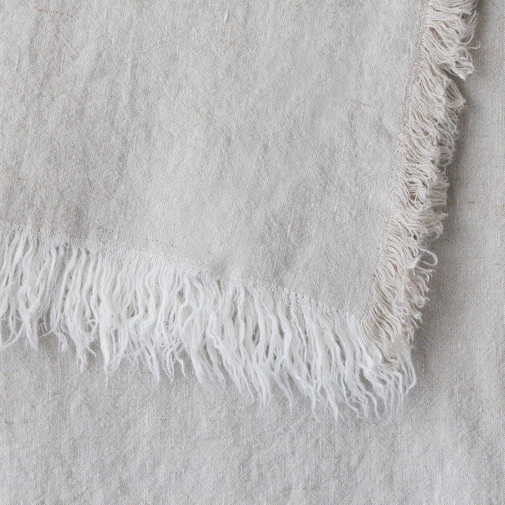 FRENCH LINEN THROW  |  180X140CM  |  NATURAL FLAX