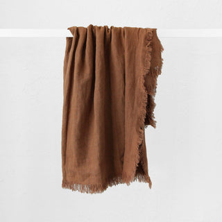 LBD EXCLUSIVE | FRENCH LINEN THROW | 180X140CM | CINNAMON LATTE