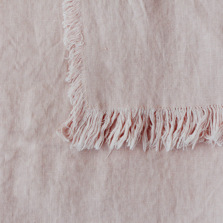 FRENCH LINEN THROW  |  180X140CM  |  NUDE PARCHMENT