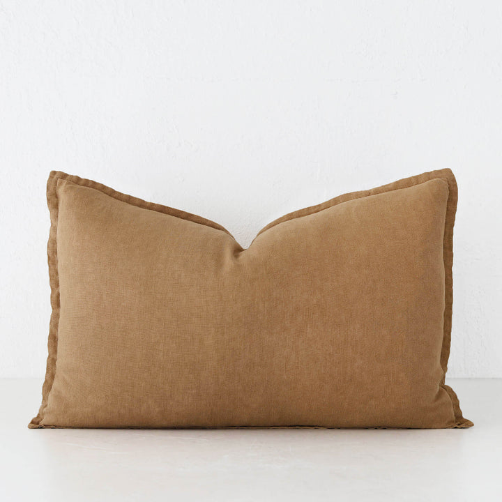 FRENCH LINEN CUSHION  |  TOBACCO CIGAR  |  40X60