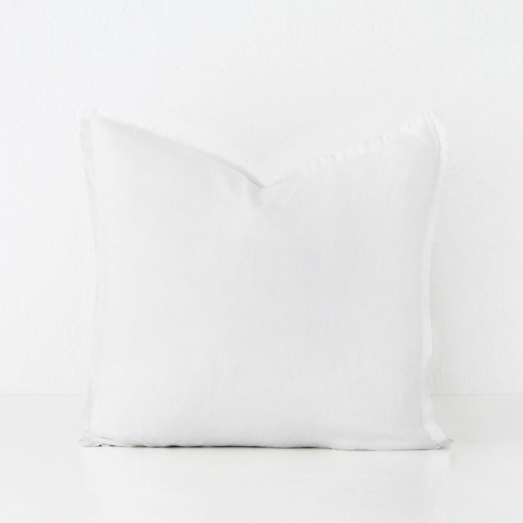 FRENCH LINEN CUSHION  |  CASPER WHITE  |  50X50