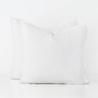 FRENCH LINEN CUSHION BUNDLE X2  |  50 X 50CM  |  CASPER WHITE