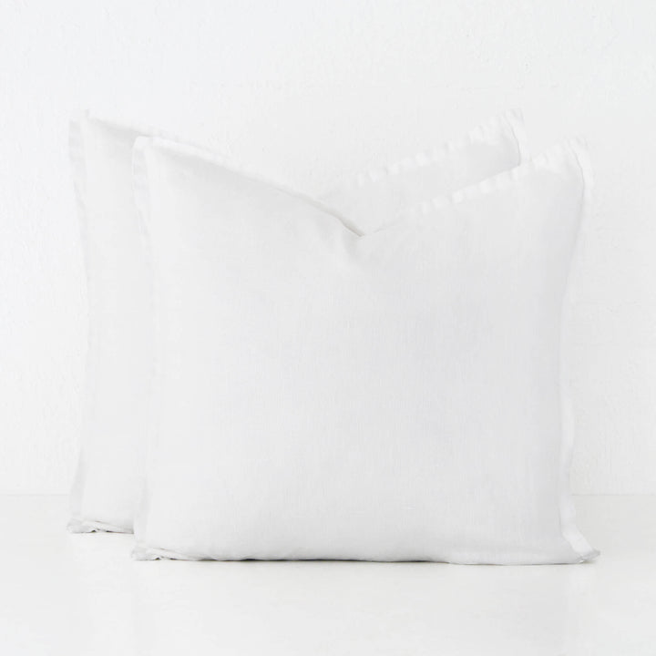 FRENCH LINEN CUSHION BUNDLE X2  |  50 X 50CM  |  CASPER WHITE