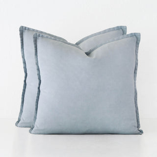 FRENCH LINEN CUSHION BUNDLE X2  |  50 X 50CM  |  DENIM BREEZE