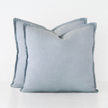 FRENCH LINEN CUSHION BUNDLE X2  |  50 X 50CM  |  DENIM BREEZE