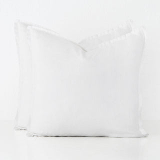 FRENCH LINEN CUSHION BUNDLE X2  |  60 X 60CM  |  CASPER WHITE