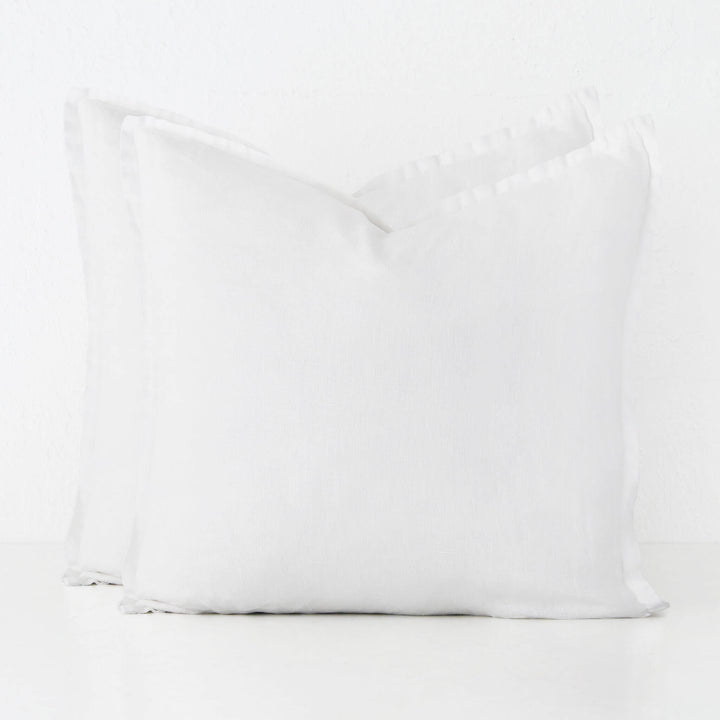FRENCH LINEN CUSHION BUNDLE X2  |  60 X 60CM  |  CASPER WHITE