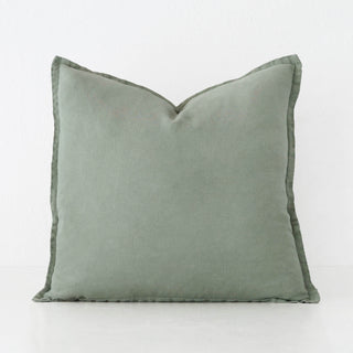 FRENCH LINEN CUSHION  |  EUCALYPTUS LEAF | 60X60