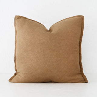 FRENCH LINEN CUSHION  |  TOBACCO CIGAR  |  60X60