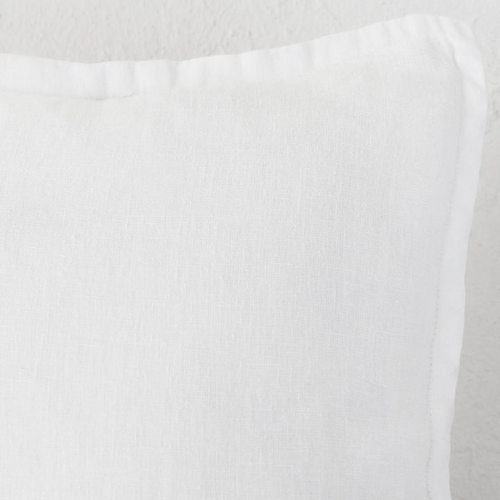 FRENCH LINEN CUSHION  |  CASPER WHITE  |  CLOSE UP