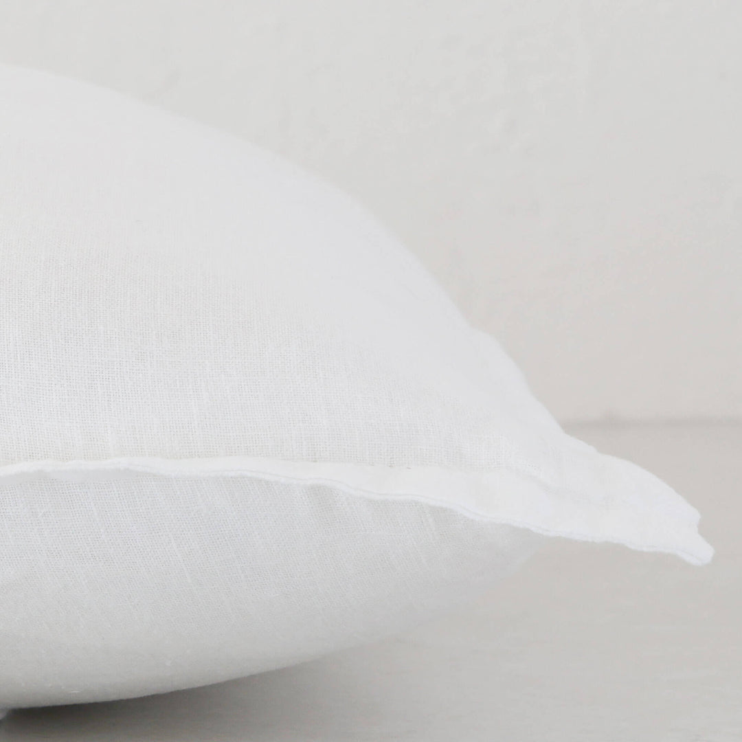 FRENCH LINEN CUSHION  |  CASPER WHITE  |  CLOSE UP