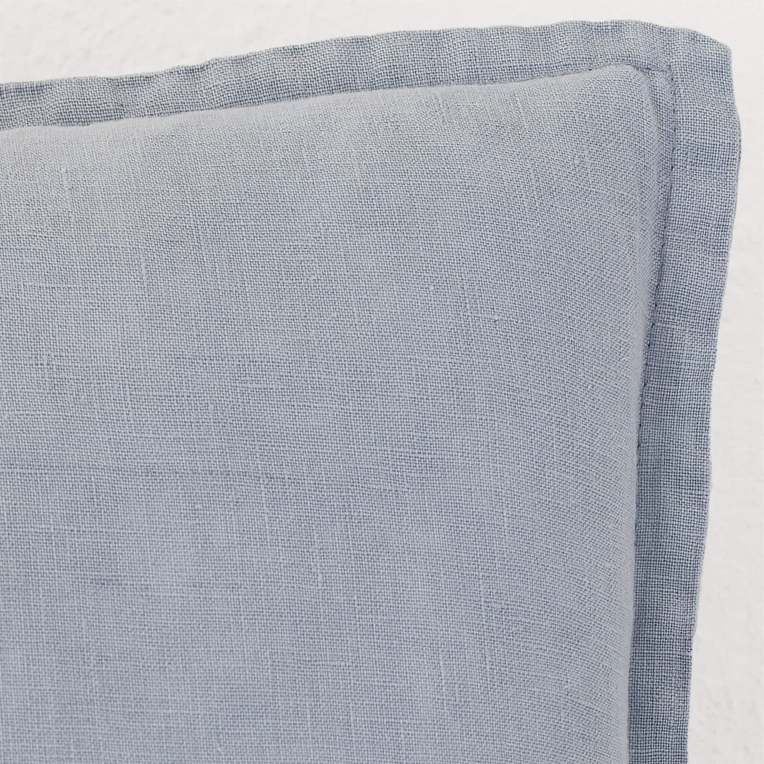 FRENCH LINEN CUSHION  |  DENIM BREEZE | CLOSE UP