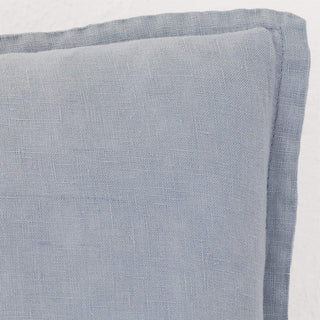 FRENCH LINEN CUSHION  |  DENIM BREEZE | CLOSE UP