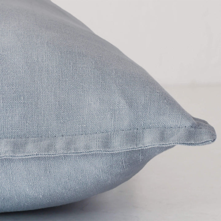 FRENCH LINEN CUSHION  |  DENIM BREEZE | CLOSE UP