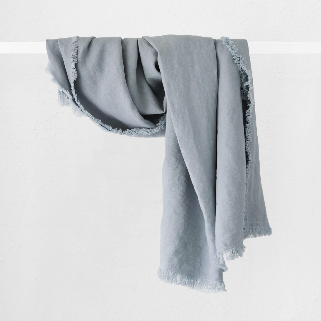 50% FINAL SALE  |  LBD EXCLUSIVE  |  FRENCH LINEN THROW  |  180X140CM  |  DENIM BREEZE