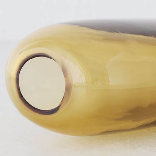 LIVING BY DESIGN EXCLUSIVE  |  FREYA HAND BLOWN VASE  |  LARGE  |  AMBER + CLEAR GLASS