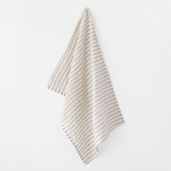Frontera Awning Stripe Linen Kitchen Towel  |   Light Brown  |  50X70CM
