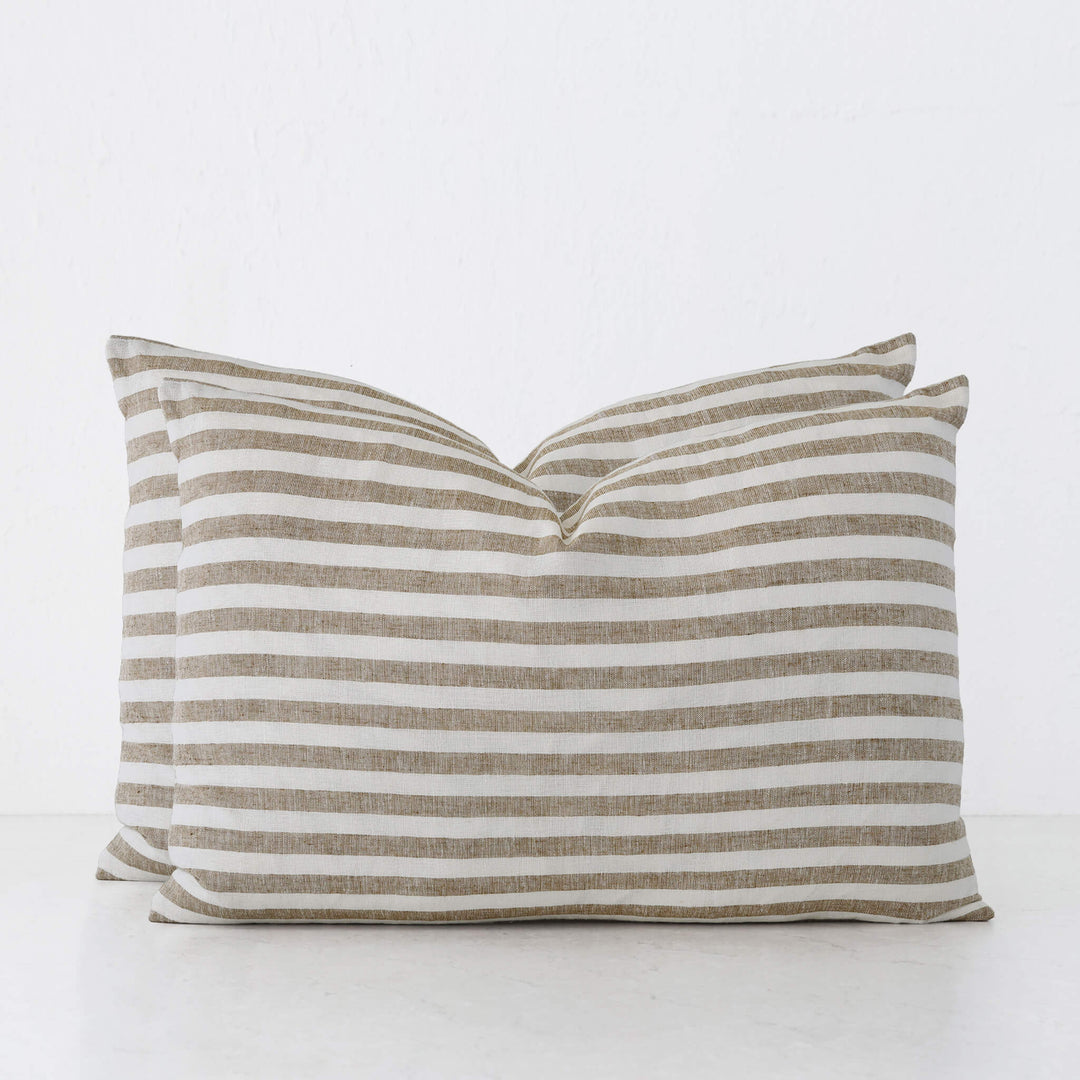 FRONTERA AWNING STRIPE CUSHION BUNDLES | CHESTNUT MUSTARD | 40X60