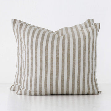 FRONTERA AWNING STRIPE CUSHION BUNDLES | CHESTNUT MUSTARD | 50X50