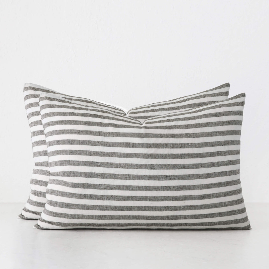 FRONTERA AWNING STRIPE CUSHION BUNDLES | EBONY MOCHA | 40X60