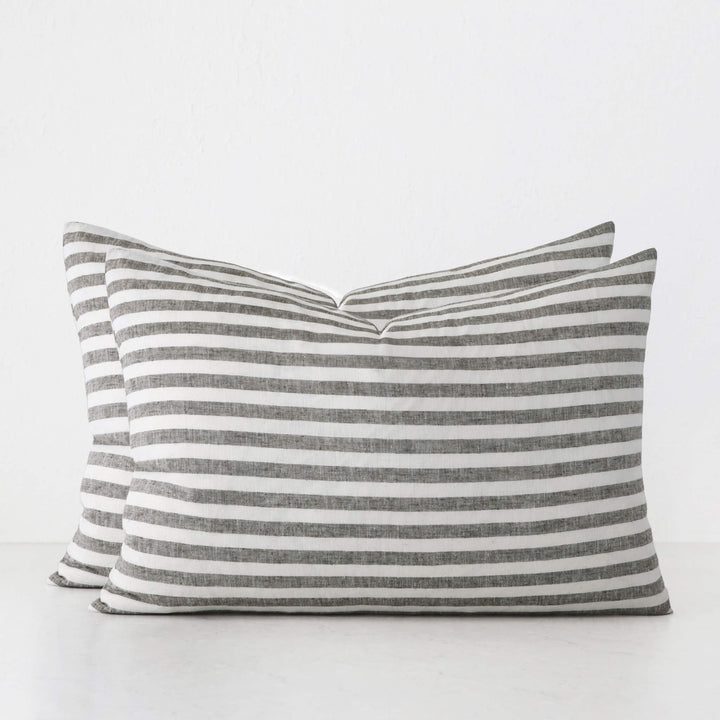 FRONTERA AWNING STRIPE CUSHION BUNDLES | EBONY MOCHA | 40X60