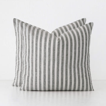 FRONTERA AWNING STRIPE CUSHION BUNDLES | EBONY MOCHA | 50X60