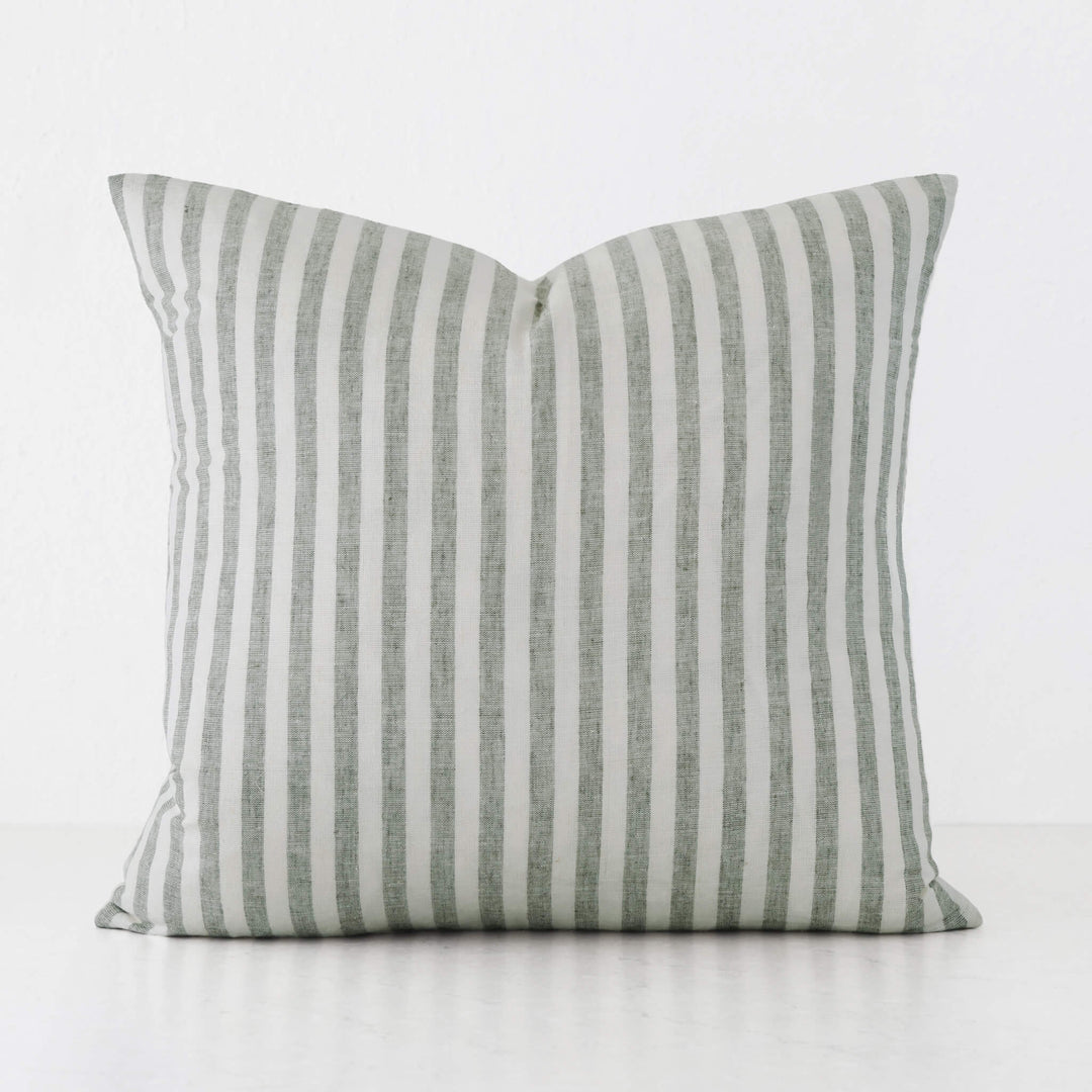 FRONTERA AWNING STRIPE CUSHION | ARMADA GREEN | 60X60