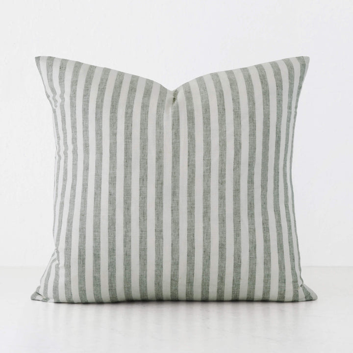 FRONTERA AWNING STRIPE CUSHION | ARMADA GREEN | 60X60