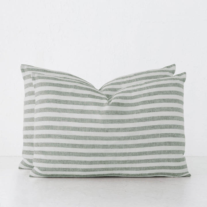 FRONTERA AWNING STRIPE CUSHION BUNDLES | ARMADA GREEN | 40X60