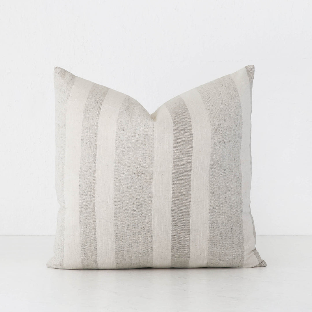 FRONTERA MULTI STRIPE CUSHION | DUNE BEIGE + LINEN | 40X60 | 50X50 | 60X60
