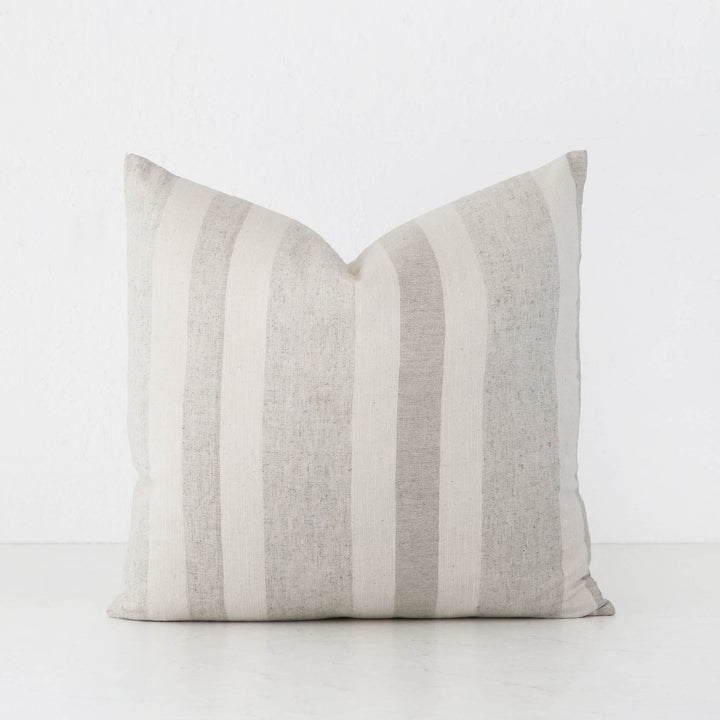 FRONTERA MULTI STRIPE CUSHION | DUNE BEIGE + LINEN | 40X60 | 50X50 | 60X60