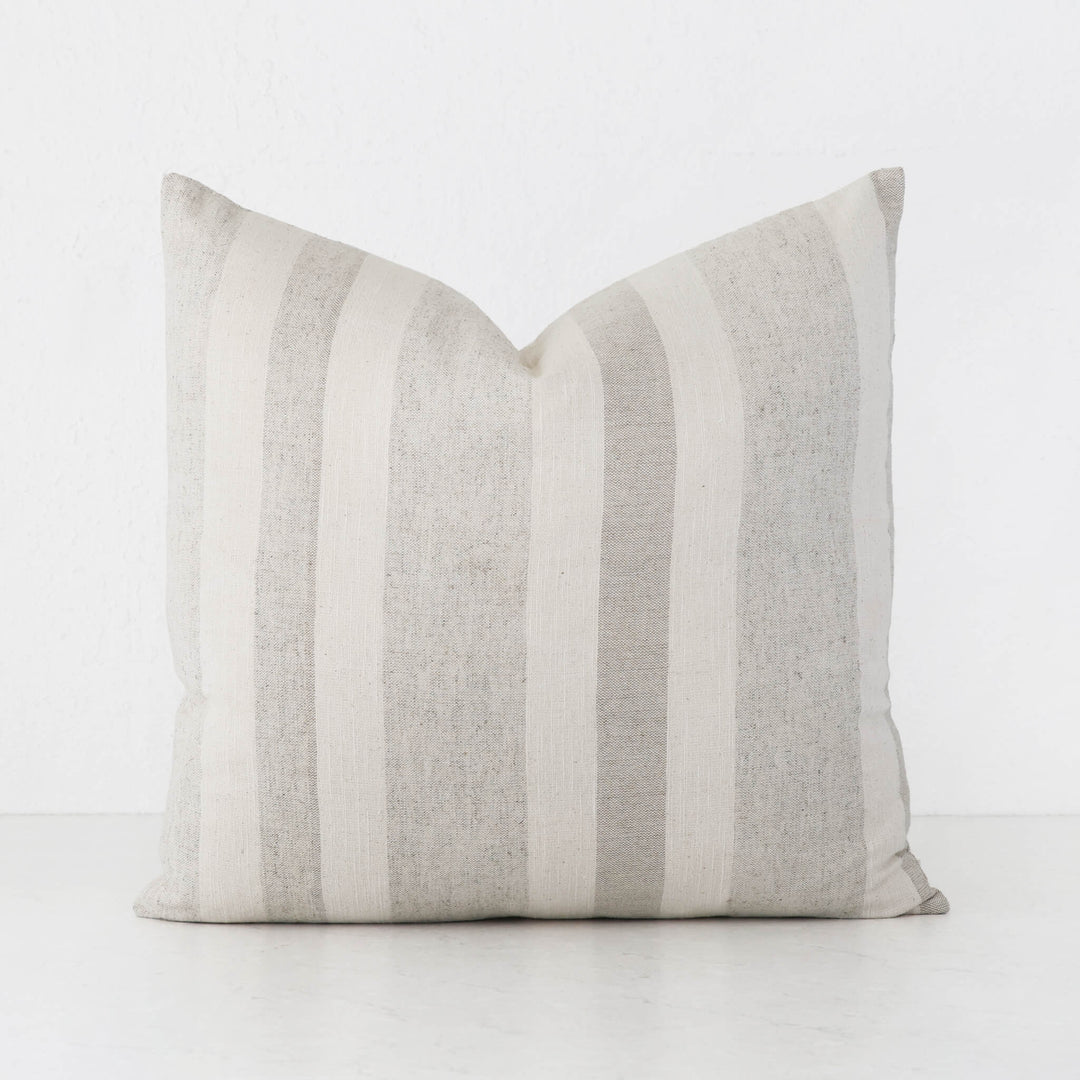 FRONTERA MULTI STRIPE CUSHION | DUNE BEIGE + LINEN | 40X60 | 50X50 | 60X60