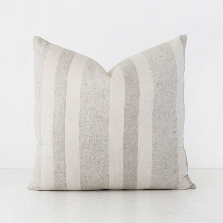 FRONTERA MULTI STRIPE CUSHION | DUNE BEIGE + LINEN | 40X60 | 50X50 | 60X60