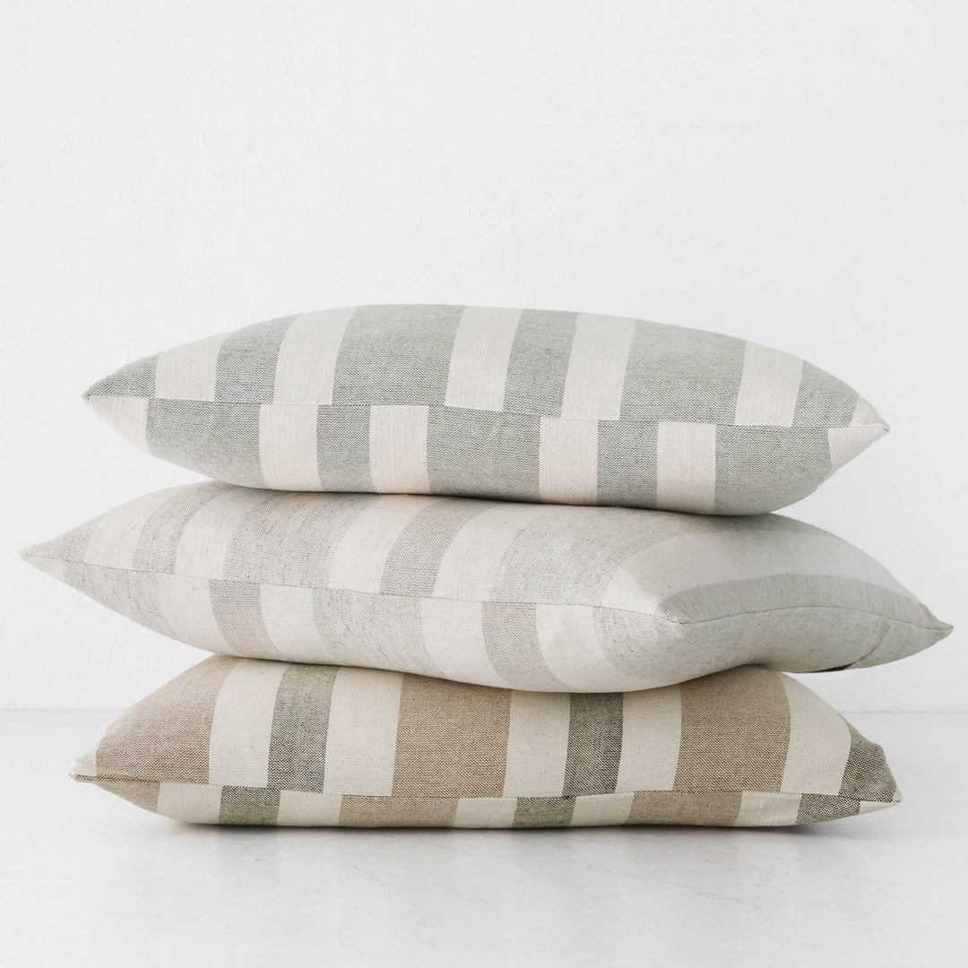 FRONTERA MULTI STRIPE CUSHION | COLLECTION ANGLE STACK