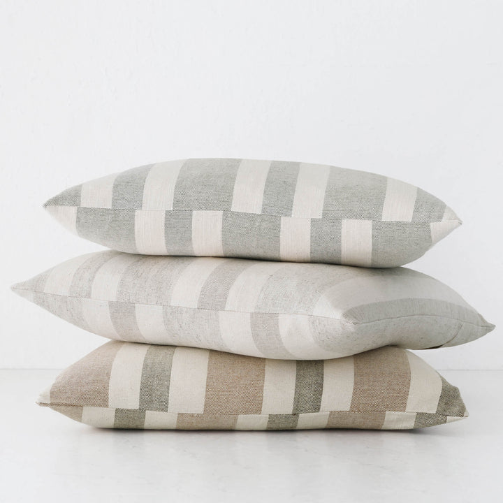 FRONTERA MULTI STRIPE CUSHION | COLLECTION ANGLE STACK
