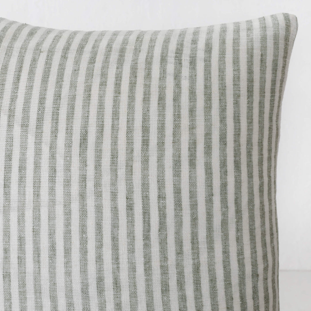 FRONTERA TICKING STRIPE | ARMADA GREEN | CLOSE UP