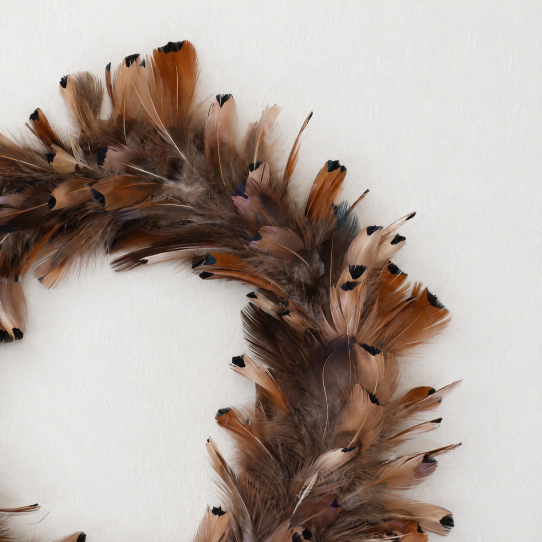 CHATILLON FEATHER WREATHS | CHESTNUT
