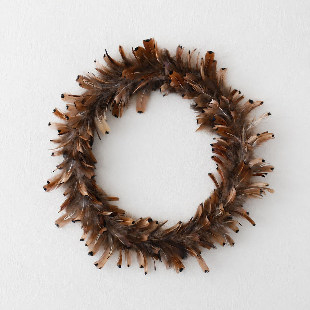 CHATILLON FEATHER WREATHS | CHESTNUT