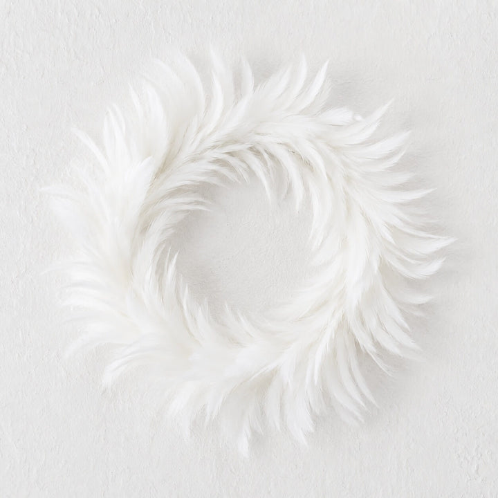 CHATILLON FEATHER WREATHS | WHITE