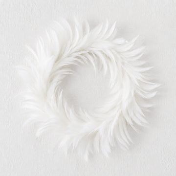 CHATILLON FEATHER WREATHS | WHITE
