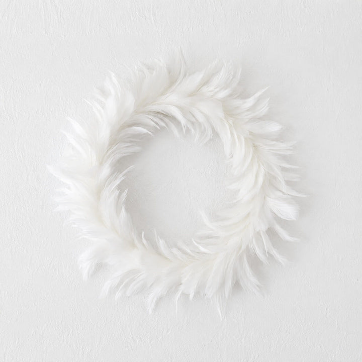 CHATILLON FEATHER WREATHS | WHITE