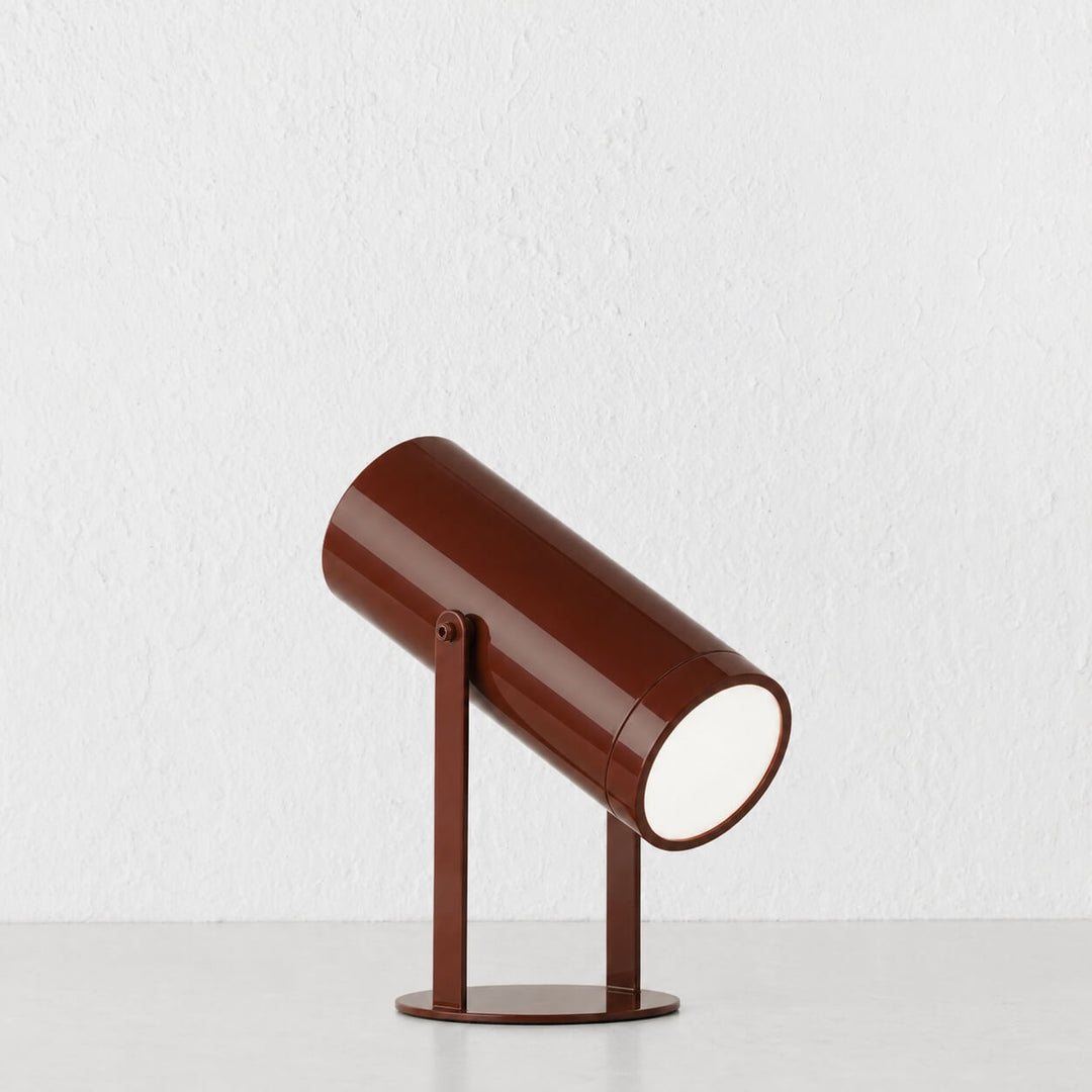 Fererra LED Rechargeable Cylinder Lamp  |  23cm  |  Burgundy